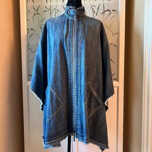 Treasure & Bond Denim Poncho OS